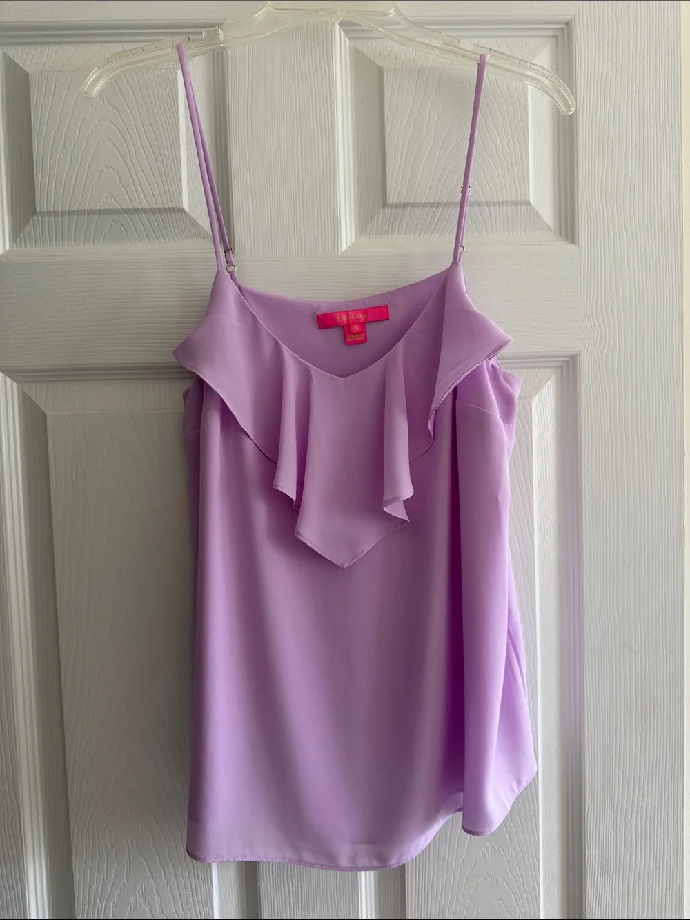 Lilly Pulitzer Lavender Ruffle-Front Tank - Picture 1 of 4